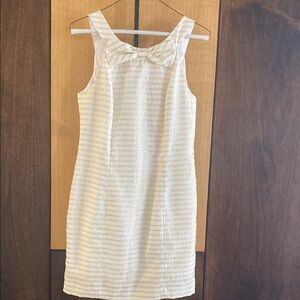 Elegant Cream Sleeveless Dress